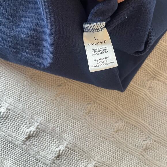 Active USA Women’s Navy Blue Ponte Leggings Sz L​ - Picture 5 of 8